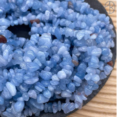 Крошка Кварц голубой (тонированный) ширина бусин ~ 7-9 мм