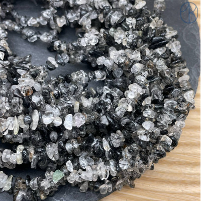 Крошка Кварц Турмалиновый ширина бусин ~ 4-6 мм