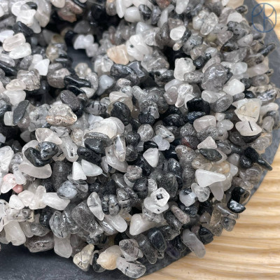 Крошка Кварц Турмалиновый ширина бусин ~ 6-11 мм