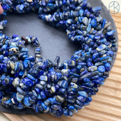 Крошка Лазурит ширина бусин ~ 7-9 мм