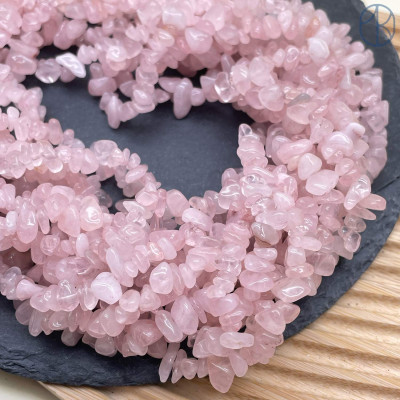 Крошка Розовый кварц ширина бусин ~ 7-9 мм