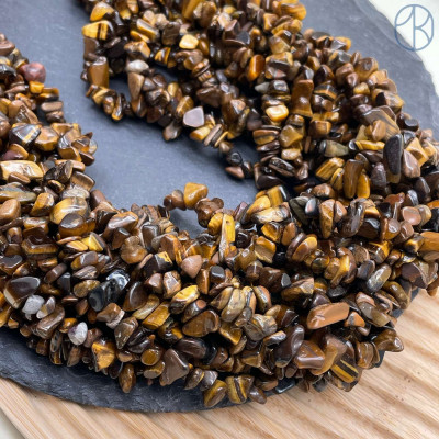 Крошка Тигровый Глаз ширина бусин ~ 7-9 мм