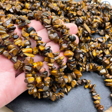 Крошка Тигровый Глаз ширина бусин ~ 7-9 мм