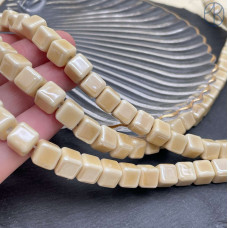 Кубик, керамика, цвет бежевый 9 мм