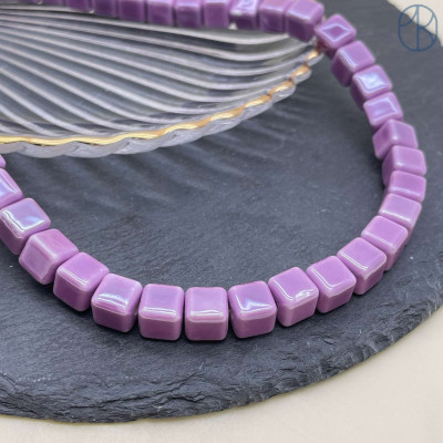 Кубик керамика, цвет фиолетовый 9 мм