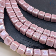 Кубик керамика, цвет пудровый 9 мм