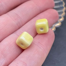 Кубик, керамика, цвет светло-желтый 9 мм