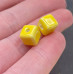 Кубик керамика, цвет желтый 9 мм штучно