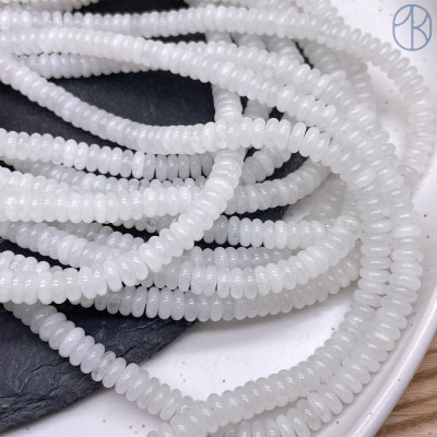 Кварц белый рондель 6х2 мм