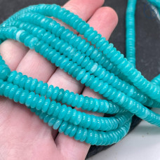 Кварц бирюзовый тонированный рондель 6х2 мм