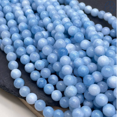 Кварц голубой тонированный №1 8 мм