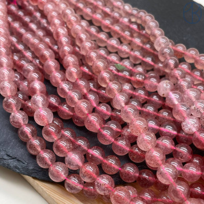 Кварц клубничный №2 8 мм