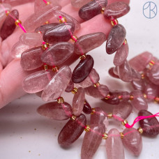 Кварц клубничный галтовка ~ 11-14 мм Кварц клубничный галтовка ~ 11-14 мм