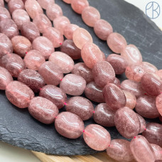 Кварц клубничный галтовка ~ 14-18 мм