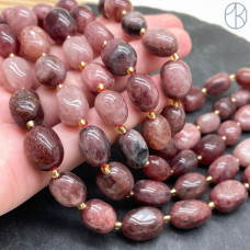 Кварц клубничный галтовка ~ 15-18 мм