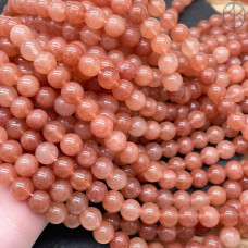 Кварц красно-коричневый тонированный 8 мм