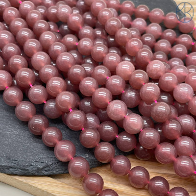 Кварц красно-розовый тонированный 10 мм