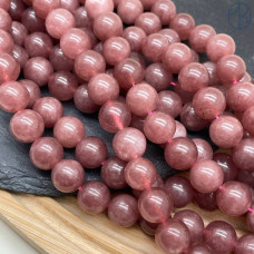 Кварц красно-розовый тонированный 12 мм