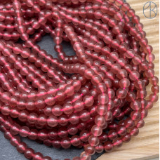 Кварц красно-розовый тонированный 4 мм