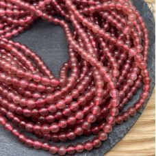 Кварц красно-розовый тонированный 6 мм