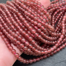 Кварц красно-розовый тонированный 6 мм