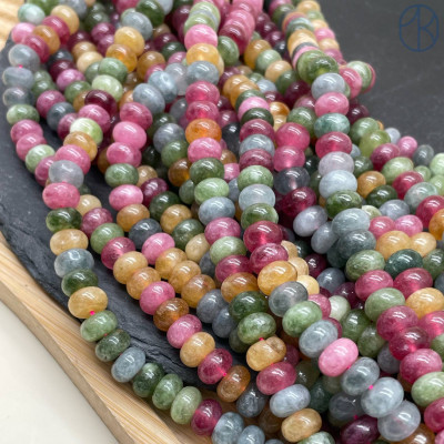 Кварц микс №2 тонированный рондель 8х5 мм