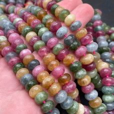 Кварц микс №2 тонированный рондель 8х5 мм