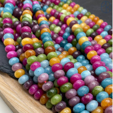 Кварц микс №3 тонированный рондель 8х5 мм