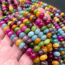 Кварц микс №3 тонированный рондель 8х5 мм