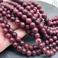 Кварц рубиновый тонированный 8 мм Кварц рубиновый тонированный 8 мм