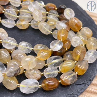 Кварц рутиловый галтовка ~ 12-17 мм 