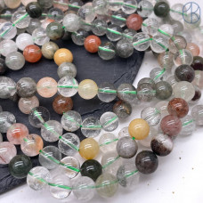 Кварц рутиловый микс №3 8 мм Кварц рутиловый микс №3 8 мм