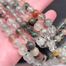 Кварц рутиловый микс №3 8 мм Кварц рутиловый микс №3 8 мм