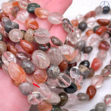 Кварц Рутиловый микс галтовка ~ 10-12 мм