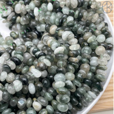 Кварц Рутиловый зеленый галтовка №6 10-16 мм