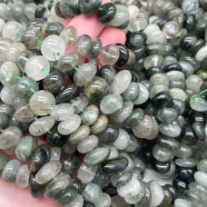 Кварц Рутиловый зеленый галтовка №6 10-16 мм