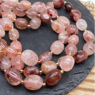 Кварц с включениями гетита галтовка ~ 12-17 мм 