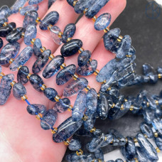 Кварц синий тонированный с эффектом Кракле сколы ~ 12-16 мм