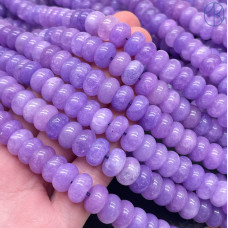 Кварц сиреневый тонированный рондель №1 10х6 мм