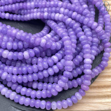 Кварц сиреневый тонированный рондель №1 6х4 мм