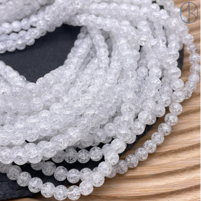 Кварц снежный белый (имитация) 6 мм