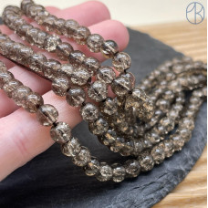 Кварц снежный коричневый (имитация) 6 мм