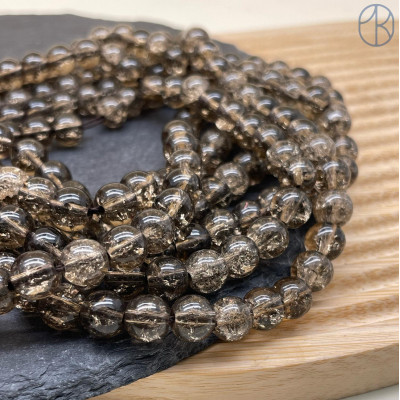 Кварц снежный коричневый (имитация) 8 мм