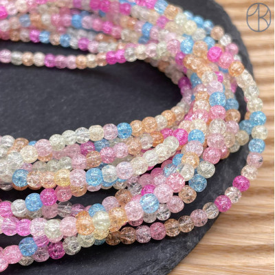 Кварц снежный микс (имитация) 4 мм