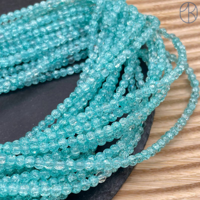 Кварц снежный мятный (имитация) 4 мм