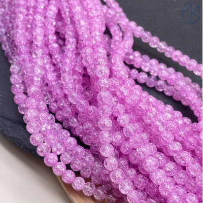 Кварц снежный сиреневый (имитация) 6 мм