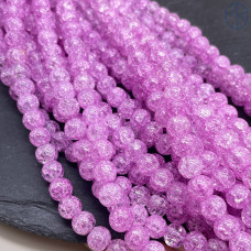 Кварц снежный сиреневый (имитация) 8 мм