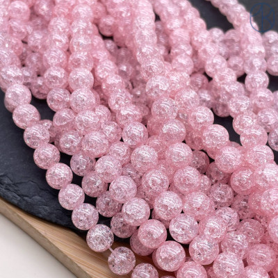 Кварц снежный светло-розовый (имитация) 8 мм