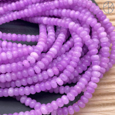 Кварц светло- сиреневый тонированный рондель №1 6х4 мм