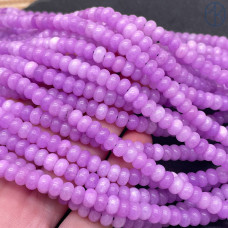 Кварц светло- сиреневый тонированный рондель №1 6х4 мм